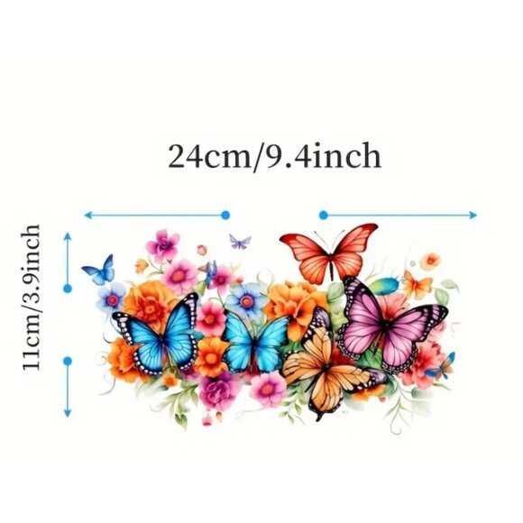 Butterfly UV DTF Tumbler Wrap Sticker – Waterproof Transfer Sheet One Sheet - Picture 2 of 5